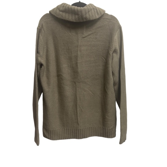 Natural Reflections Chunky Knit Shawl Roll Neck Pullover Button Up Sweater - Picture 4 of 8